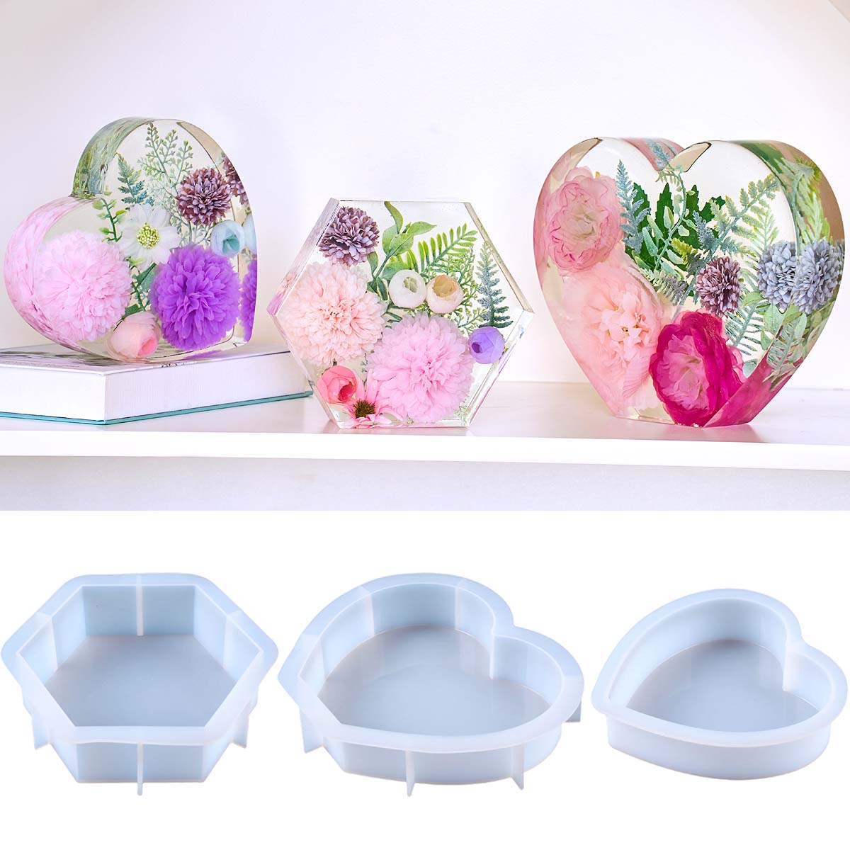 Flower Preservation Resin - Grand moule en silicone en forme