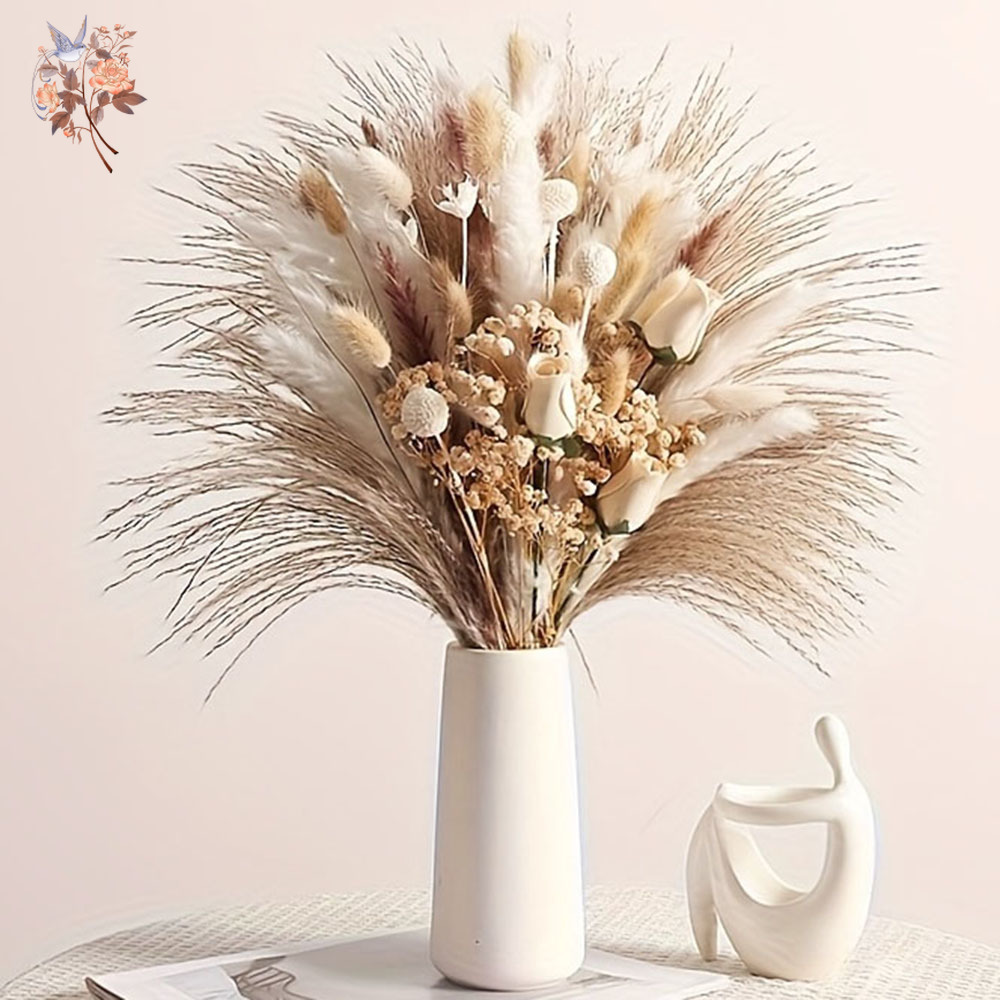 Dried Flower Bulk - Bouquet de 80 fleurs artificielles séchées
