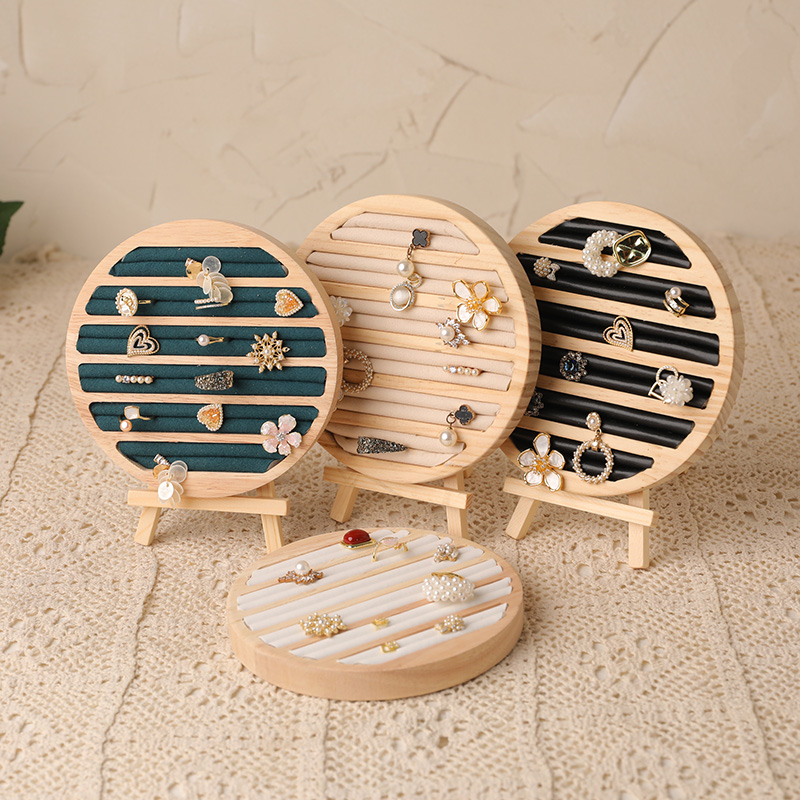 Wood Ring Blank - Plateau à bijoux rond en bois,
