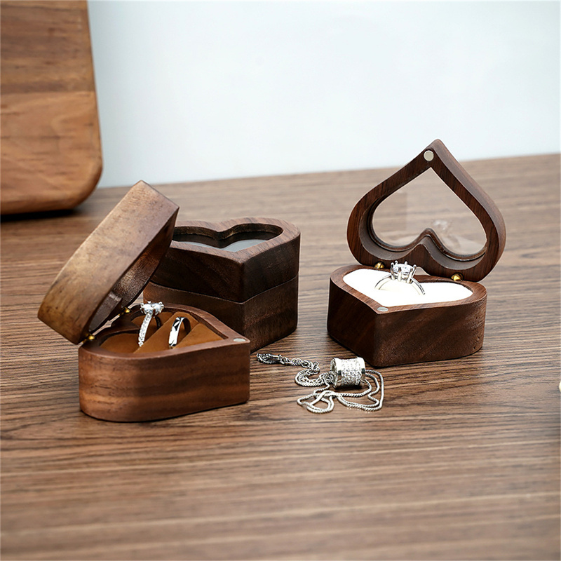 Wood Ring Blank - Boîte à bagues en bois de