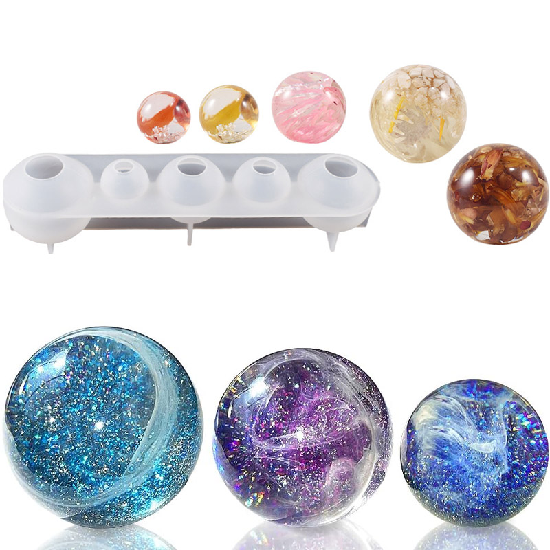Resin Ocean Wave Mold - Moules sphère à 5 cavités, 20
