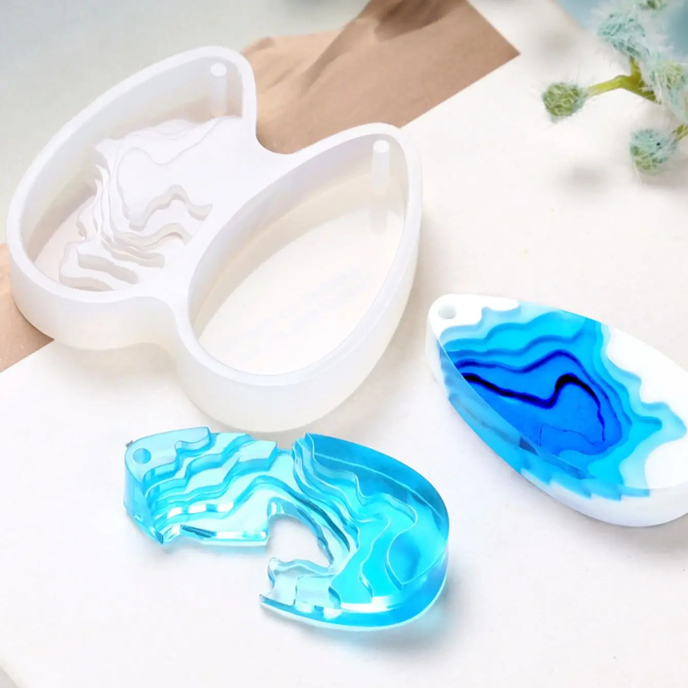 Goutte d'eau ronde faite à la  - Resin Ocean Wave Mold avis et prix