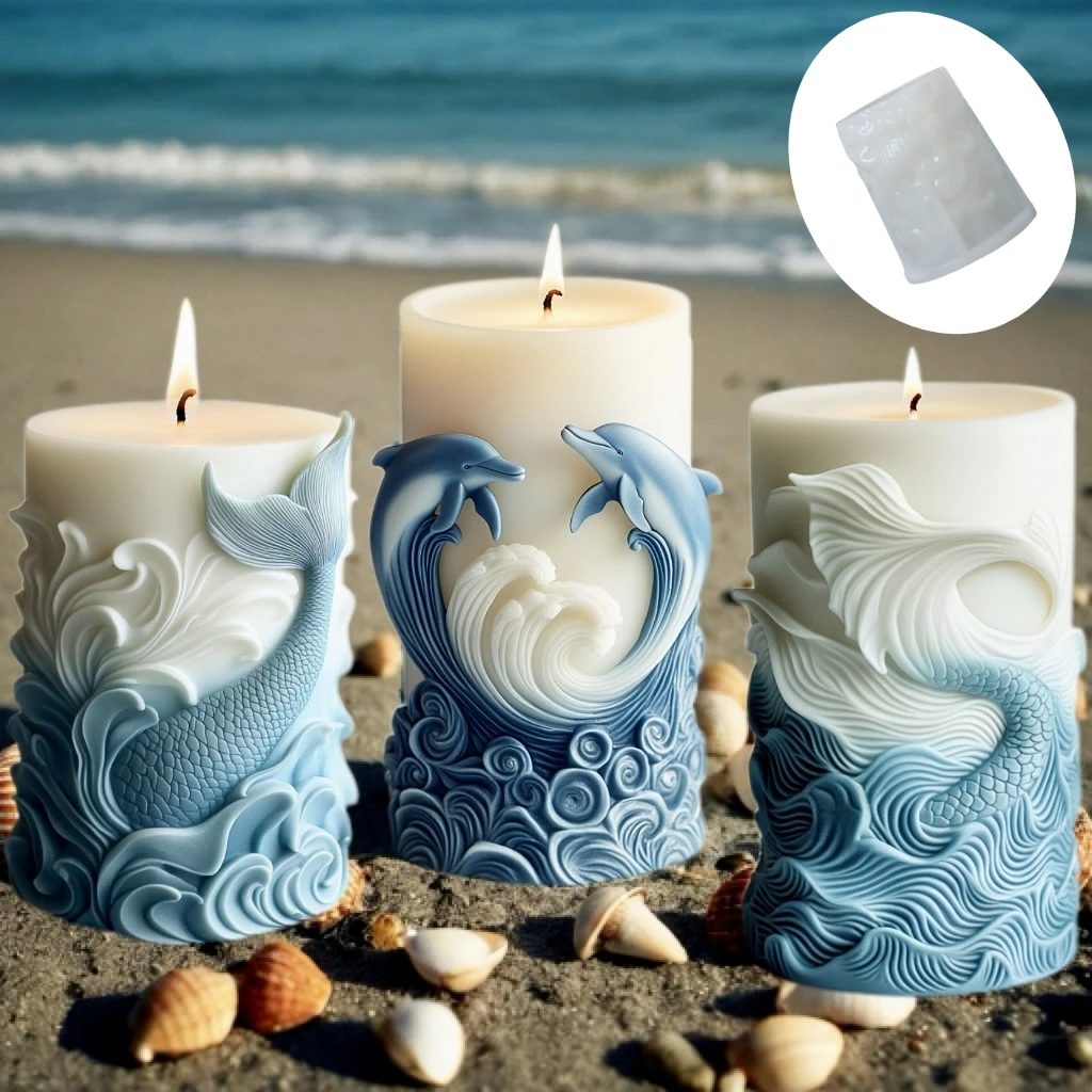 Moule cylindrique en silicone  - Resin Ocean Wave Mold avis et prix
