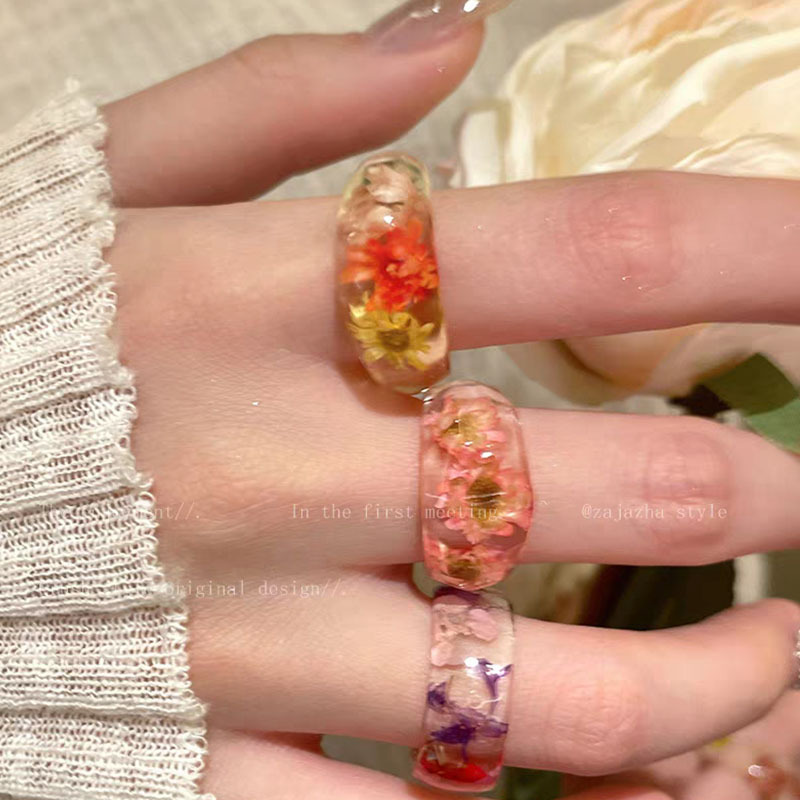 Bague en résine minimaliste ex - Dried Flower Bulk avis et prix