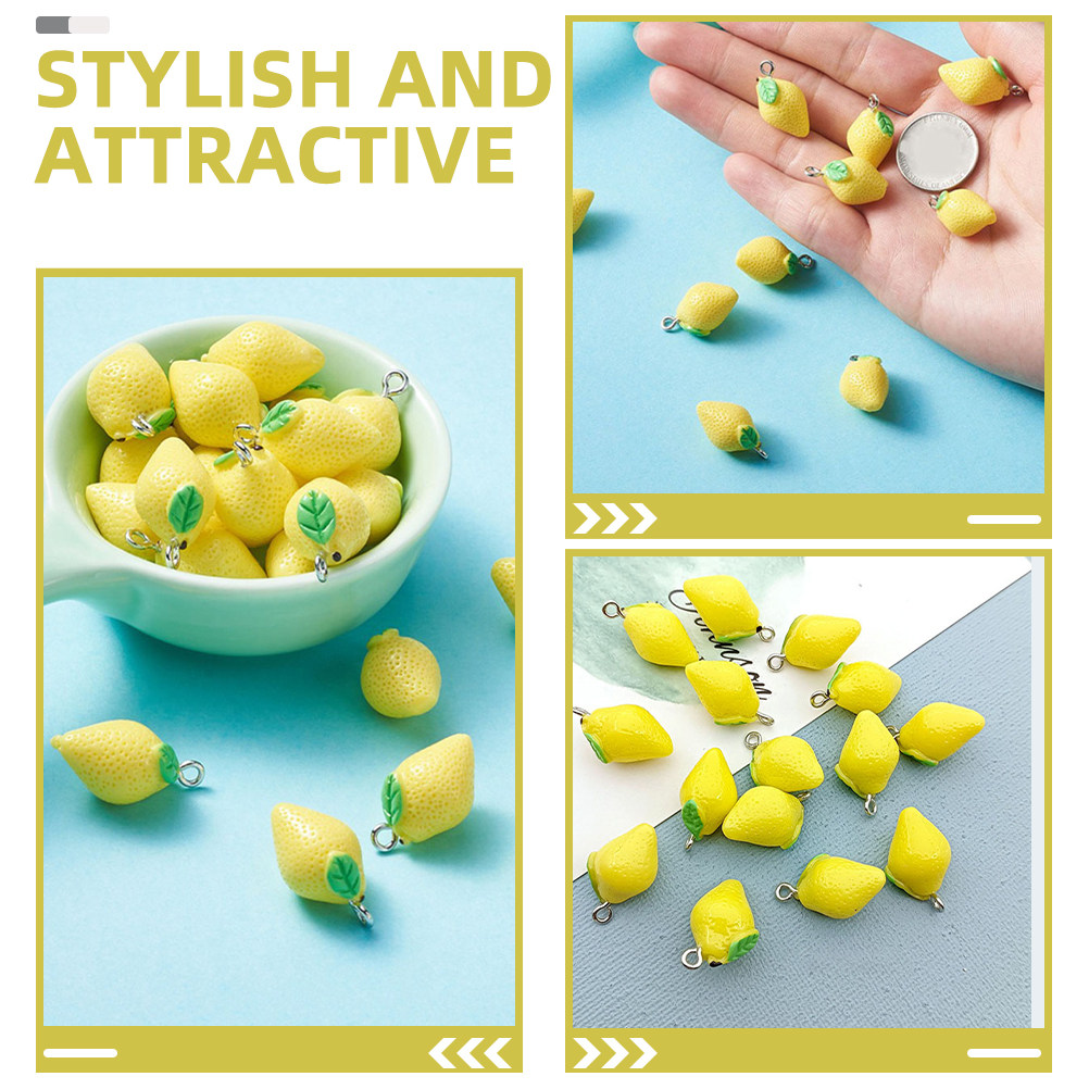 20 Breloques Citron en Résine, - Resin Crafts Diy avis et prix