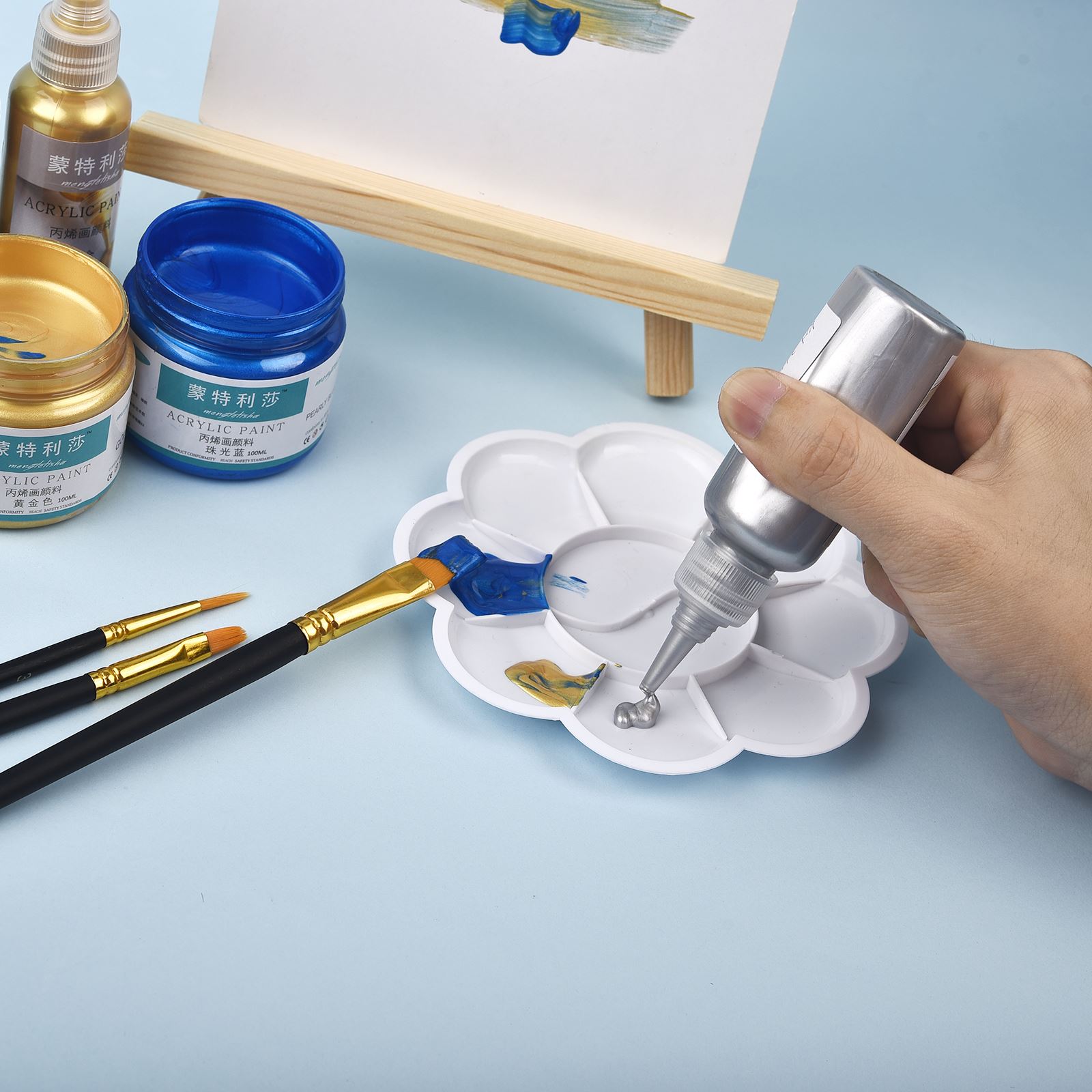 7 couleurs 60 ml/bouteille mét - Resin Pigment Set avis et prix