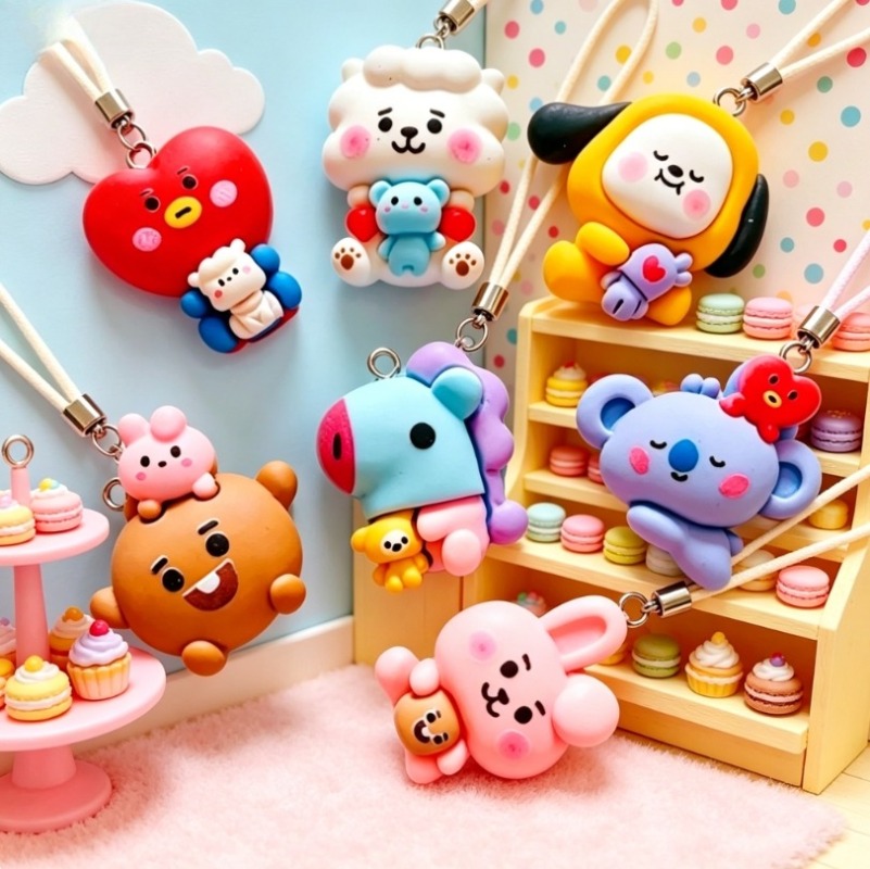Breloques en résine BT21, 7 pi - Resin Crafts Diy avis et prix
