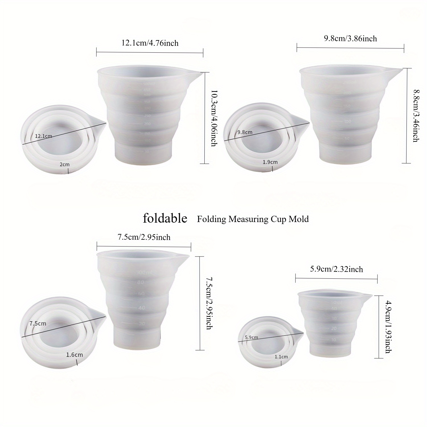 Tasse à mesurer pliable en sil - Mixing Cup Silicone avis et prix
