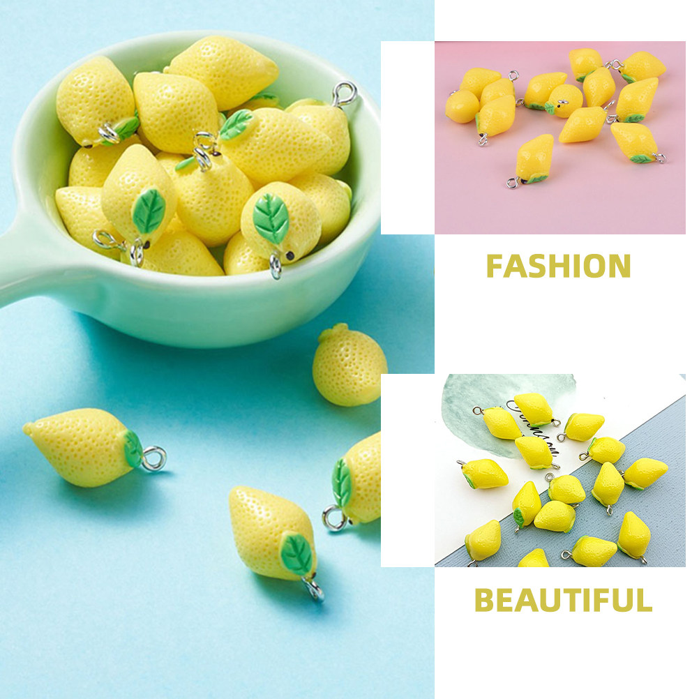 20 Breloques en Résine Citron  - Resin Crafts Diy avis et prix