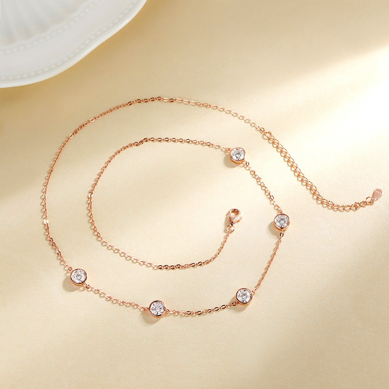 Collier Moissanite certifié GR - Bezels Set Pendant avis et prix